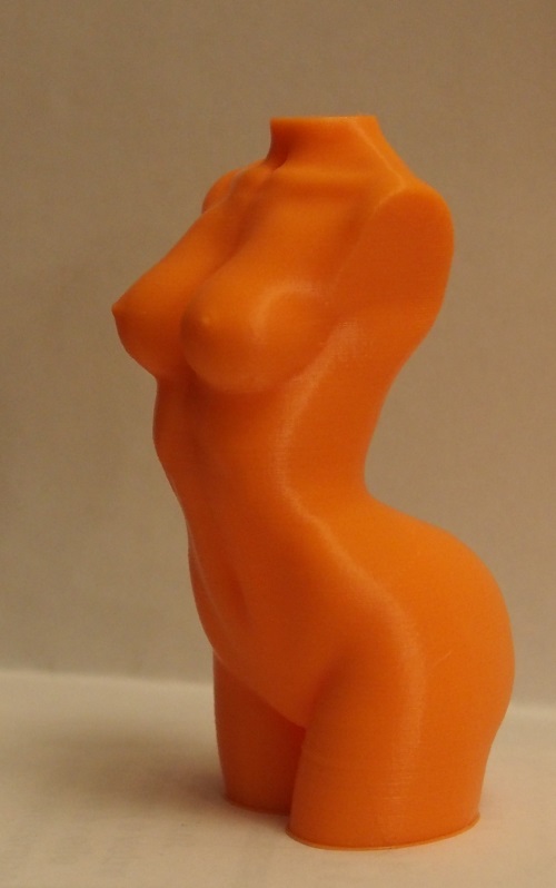 une impression en 3D très belle d'un buste de femme sexy
